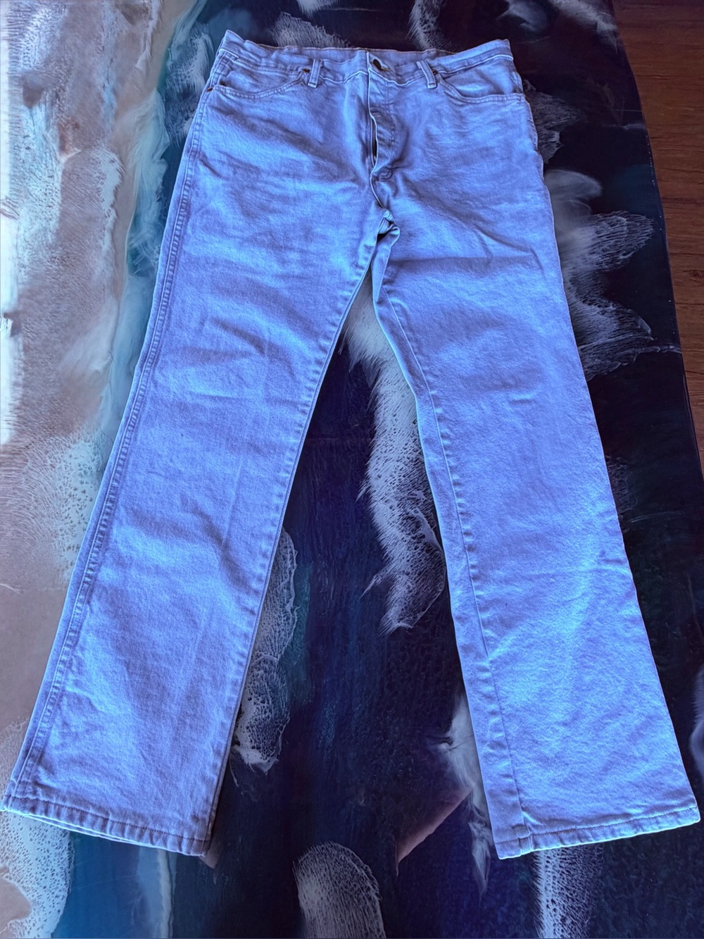 SALE! BUY or BUNDLE Mens Blue Denim Wrangler Cowboy cut Slim Jeans Size 36X32